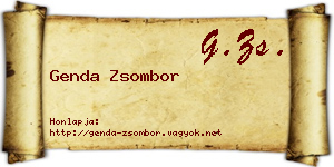 Genda Zsombor névjegykártya